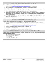 Utah Underground Injection Control Inventory Information Form for General Class V Injection Wells - Utah, Page 3