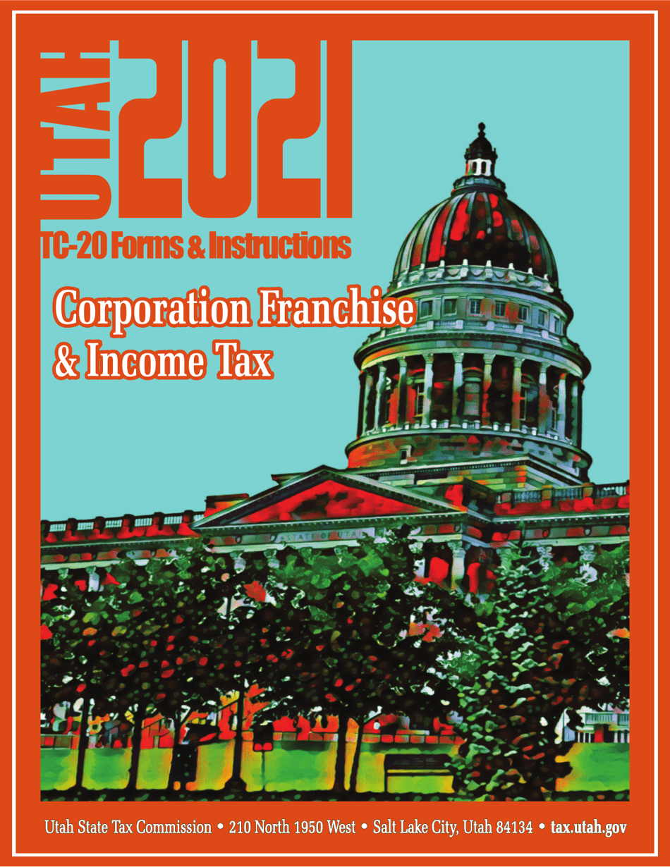 Instructions for Form TC-20 Utah Corporation Franchise and Income Tax Return - Utah, Page 1