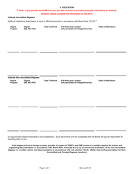 Application for Licensure as a Professional Engineer - Engineering Educators - Texas, Page 4