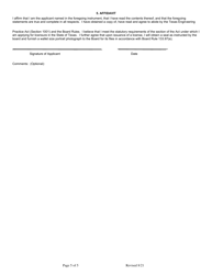 Application for Licensure as a Professional Engineer - Engineering Educators - Texas, Page 5