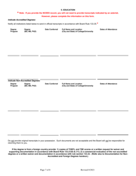 Application for Licensure as a Professional Engineer - Texas, Page 7