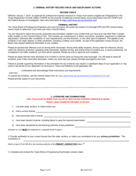 Application for Licensure as a Professional Engineer - Temporary Licensure - Texas, Page 4
