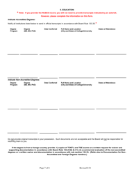 Application for Licensure as a Professional Engineer - Temporary Licensure - Texas, Page 7