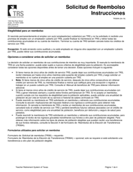 Formulario TRS6 Solicitud De Reembolso - Texas (Spanish), Page 3