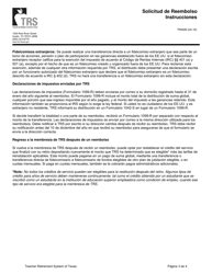 Formulario TRS6 Solicitud De Reembolso - Texas (Spanish), Page 5