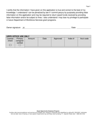 Form DWS-OCC687 Program Accreditation Reimbursement Grant Application - Utah, Page 2
