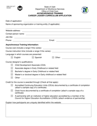 Form DWS-OCC677 Asynchronous Training Career Ladder Curriculum Application - Utah