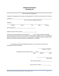 Pardon Application - Oklahoma, Page 31