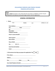 Pardon Application - Oklahoma, Page 8