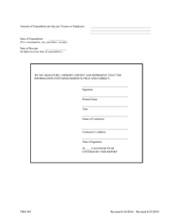 Form TRS543 Expenditure Reporting Form for Contractors - Texas, Page 2