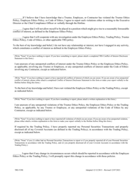 Form TRS539E Ethics Compliance Statement for Employees - Texas, Page 2