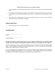 Form TRS539E Ethics Compliance Statement for Employees - Texas, Page 3
