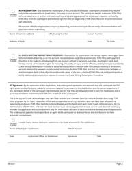State Treasury Asset Reserve New Application Form - Ohio, Page 2