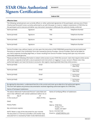 State Treasury Asset Reserve New Application Form - Ohio, Page 3