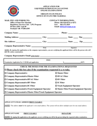 Application for Liquefied Petroleum Gas License Online Examinations - Oregon, Page 2