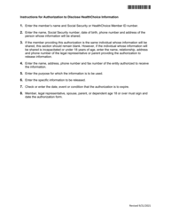 Authorization to Disclose Healthchoice Information - Oklahoma, Page 3