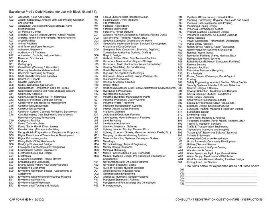 CAP Form M254 Consultant Registration Questionnaire - Oklahoma, Page 2