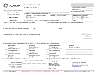CAP Form M254 Consultant Registration Questionnaire - Oklahoma, Page 3