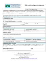 Lake Association Registration Application - Vermont, Page 2