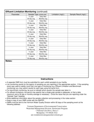 Discharge Monitoring Report (Dmr) - Vermont, Page 2