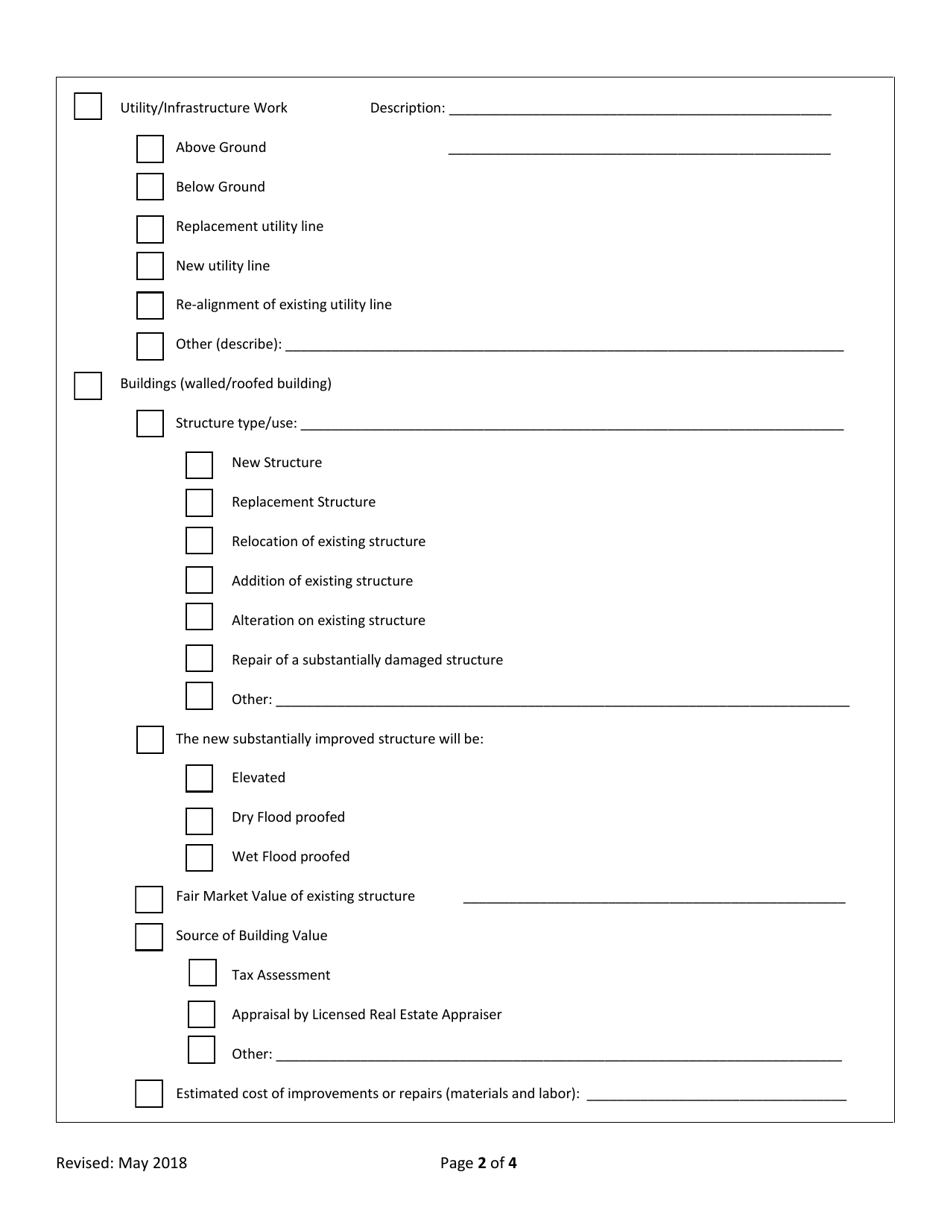 Flood Hazard Area  River Corridor Rule Individual Permit Application - Vermont, Page 2