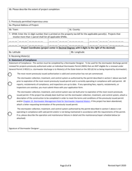 Application for Individual Stormwater Discharge Renewal Permit (Inds) - Vermont, Page 2
