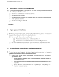 Vermont Wetland Evaluation Form - Vermont, Page 10