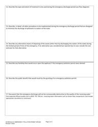 Form WR-82E Schedule E Emergency Pollution Permit - Vermont, Page 2