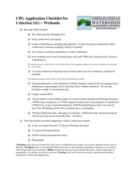 Document preview: Cpg Application Checklist for Criterion 1(G) - Wetlands - Vermont