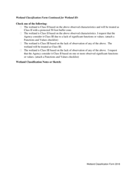 Wetland Classification Form - Vermont, Page 5