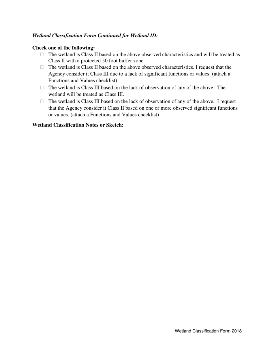 Wetland Classification Form - Vermont, Page 5