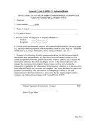 Document preview: General Permit 3-9030 Efa Submittal Form - Vermont