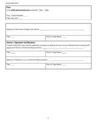 Individual Stormwater Offset Discharge Permit Application - Vermont, Page 3