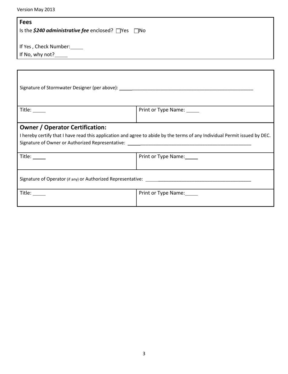 Individual Stormwater Offset Discharge Permit Application - Vermont, Page 3