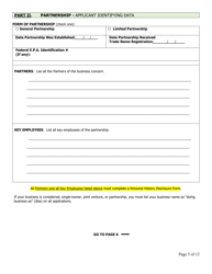 Business Disclosure Statement for Certification and Hauler Applications - Vermont, Page 5