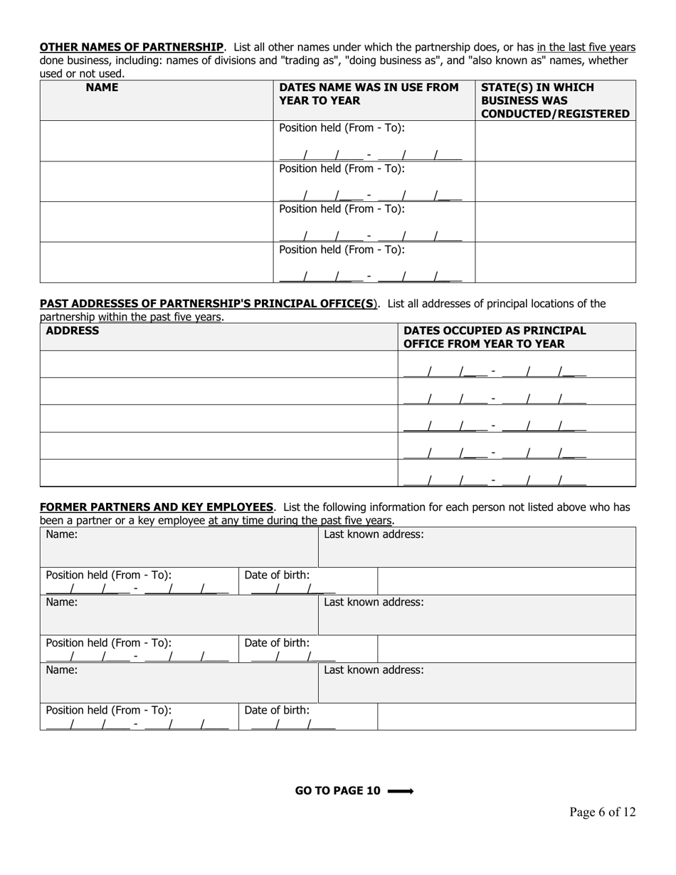 Business Disclosure Statement for Certification and Hauler Applications - Vermont, Page 6