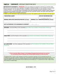 Business Disclosure Statement for Certification and Hauler Applications - Vermont, Page 8