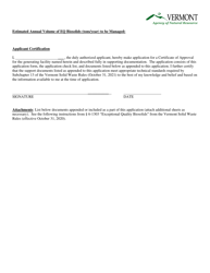 Certificate of Approval for Exceptional Quality (Eq) Biosolids Importation - Vermont, Page 2