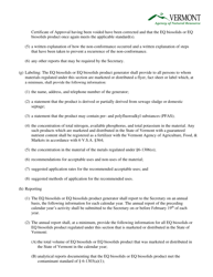 Certificate of Approval for Exceptional Quality (Eq) Biosolids Importation - Vermont, Page 8