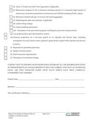 Request for Change in Business Plan for Addition of Protected Cell(S) - Vermont, Page 7