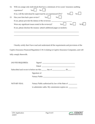 Application for Authorization as an Independent Certified Public Accountant for Captive Insurance Business - Vermont, Page 3