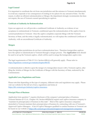 Captive Application for Redomestication or Merger of an Existing Foreign/Alien Captive Insurance Company to Vermont - Vermont, Page 3