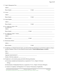 Captive Application for Redomestication or Merger of an Existing Foreign/Alien Captive Insurance Company to Vermont - Vermont, Page 7