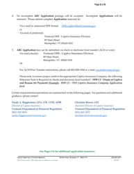 Affiliated Reinsurance Company Application for Admission to Vermont - Vermont, Page 2