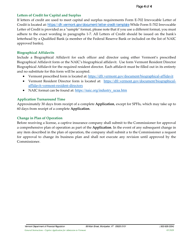 Form E701 Captive Application for Admission to Vermont - Vermont, Page 4