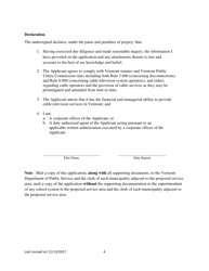 Application for a Cable Television Certificate of Public Good (Cpg) - Vermont, Page 4