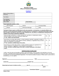 Non-resident Pharmacy Change in Pharmacist in Charge Application - Vermont, Page 3