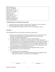 Telecommunications Provider Registration Form - Vermont, Page 4