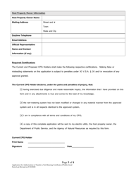 Application for Authorization to Transfer a Net-Metering Certificate of Public Good - Vermont, Page 3