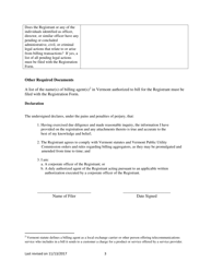 Telecommunications Billing Aggregator Registration Form - Vermont, Page 3